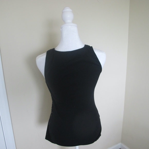 Women's Sleeveless Sequin Black Shirt Tank Top Size M GUC - Picture 4 of 4